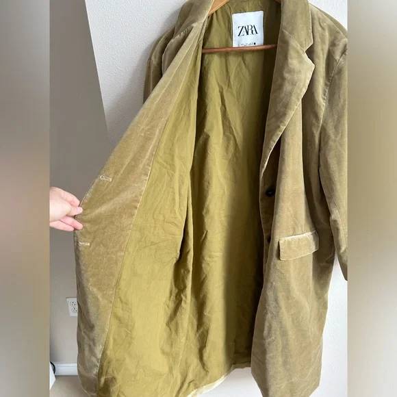 ZARA VELVET COAT ZW COLLECTION - Picture 13 of 16